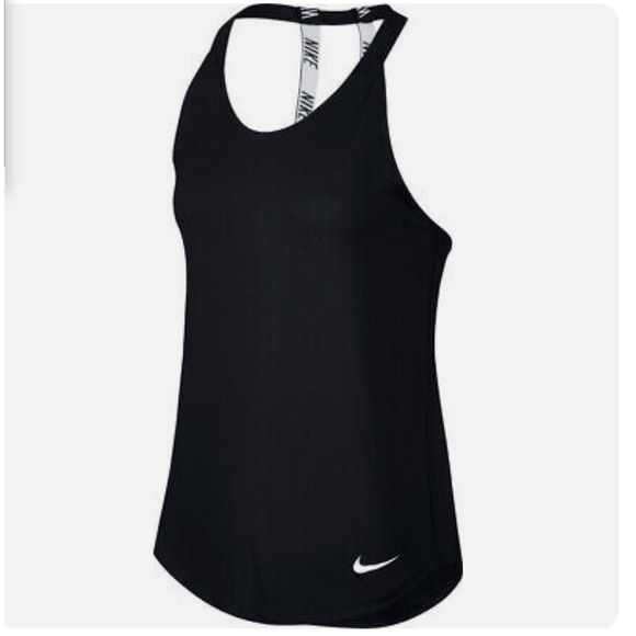 Nike Black Breathe Tank Elastica - Picture 1 of 8
